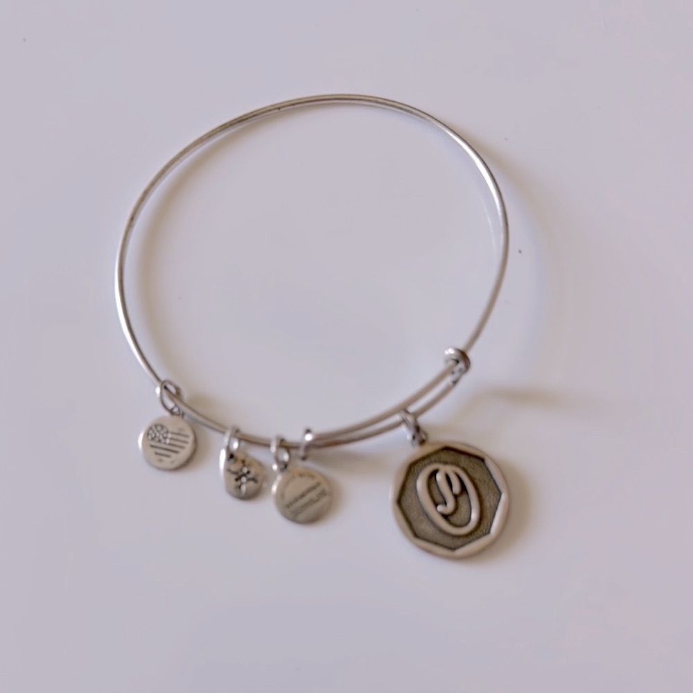 Alex & Ani Letter O Charm Bracelet
